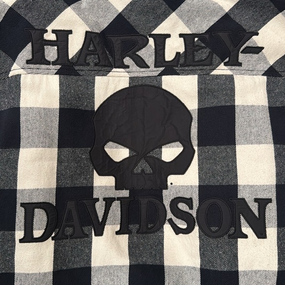 Harley Davidson Plaid Hoodie Jacket - Picture 3 of 4